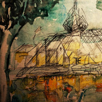 Aquarell und Tinte Progrmm Bild